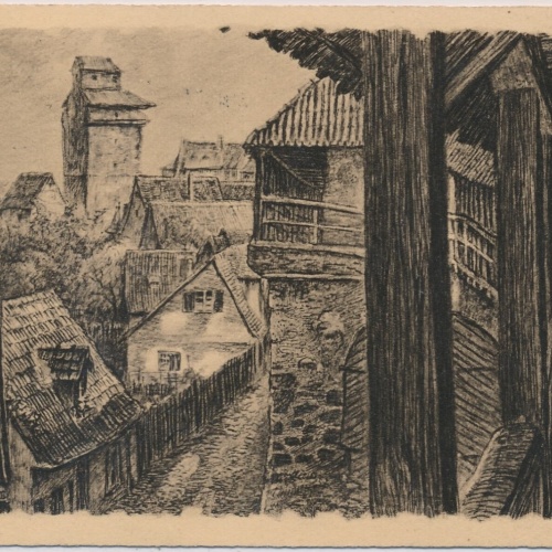 AK, Nördlingen, Eingang zur Bastei, Bayern (S1613)