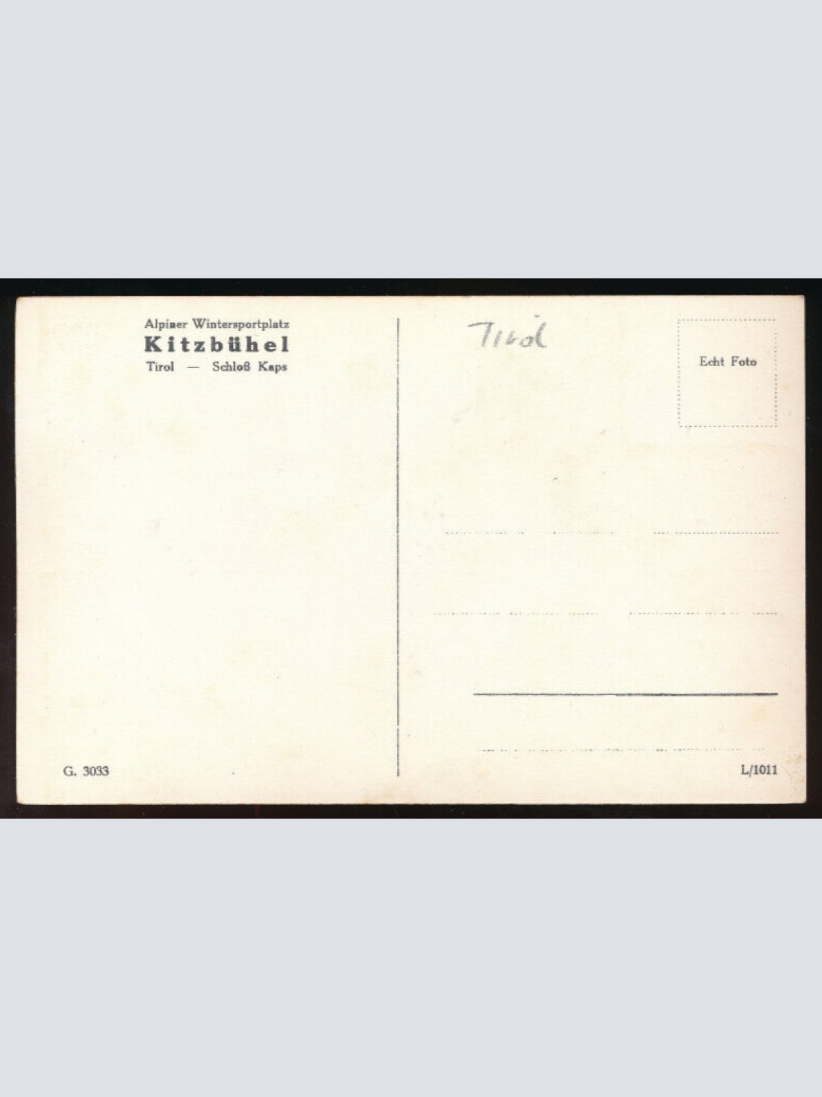 AK aus Kitzbühel mit Schloss Kaps Tirol (5885)