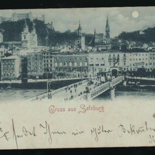 Mondschein - Karte gruss aus Salzburg (5893)