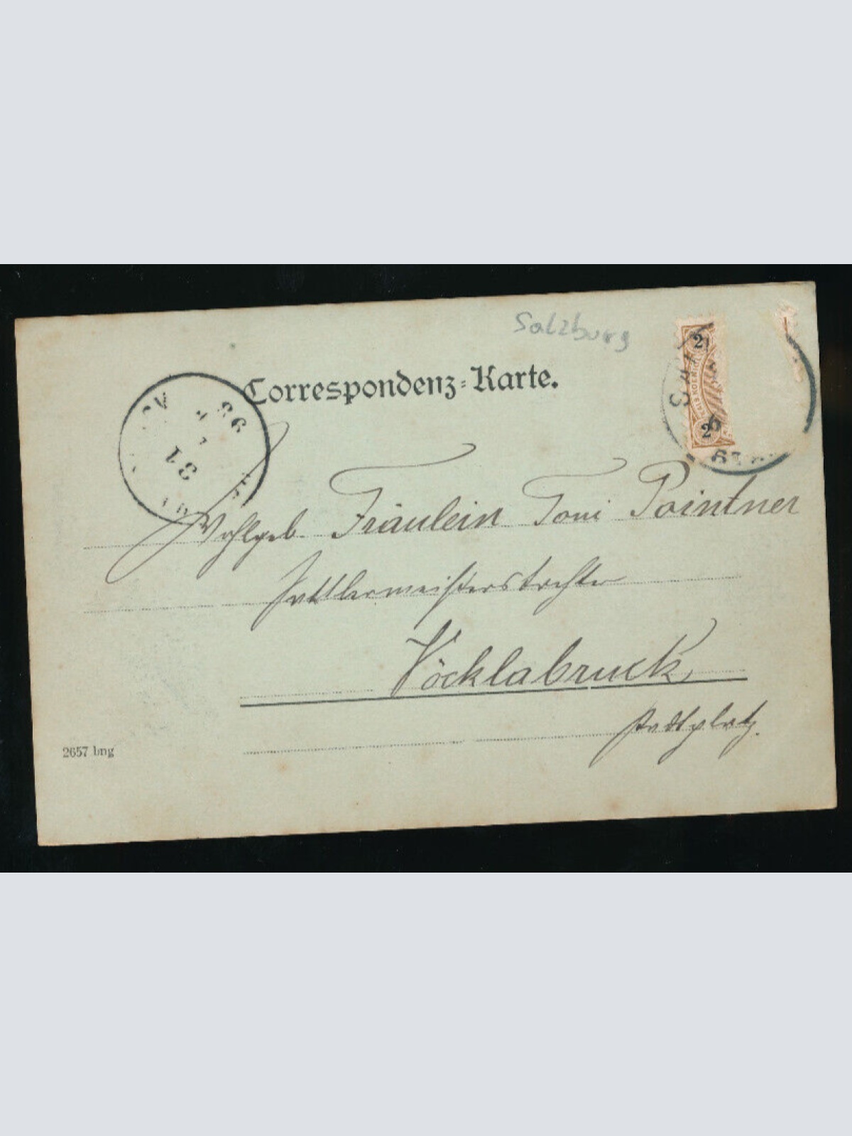 Mondschein - Karte gruss aus Salzburg (5893)