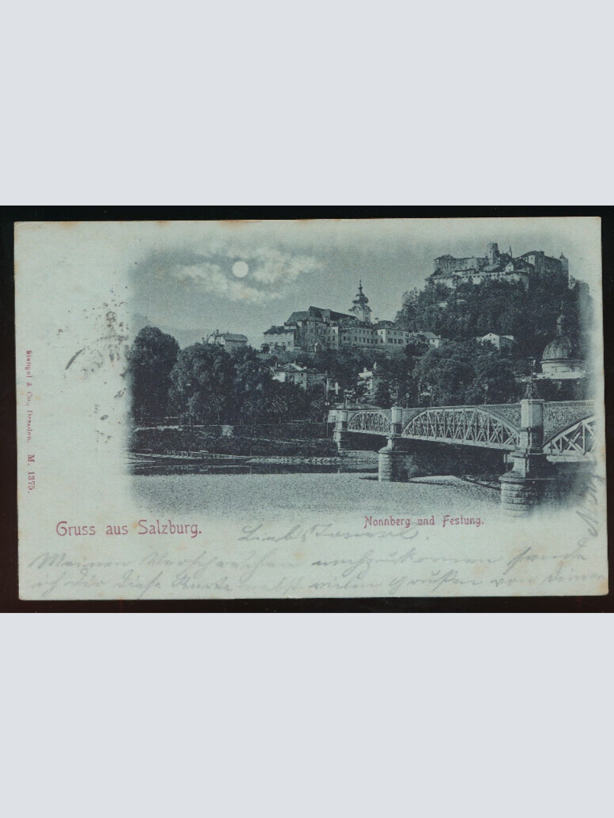 Mondschein - Karte gruss aus Salzburg (5894)