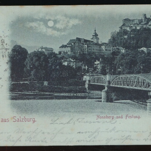 Mondschein - Karte gruss aus Salzburg (5894)