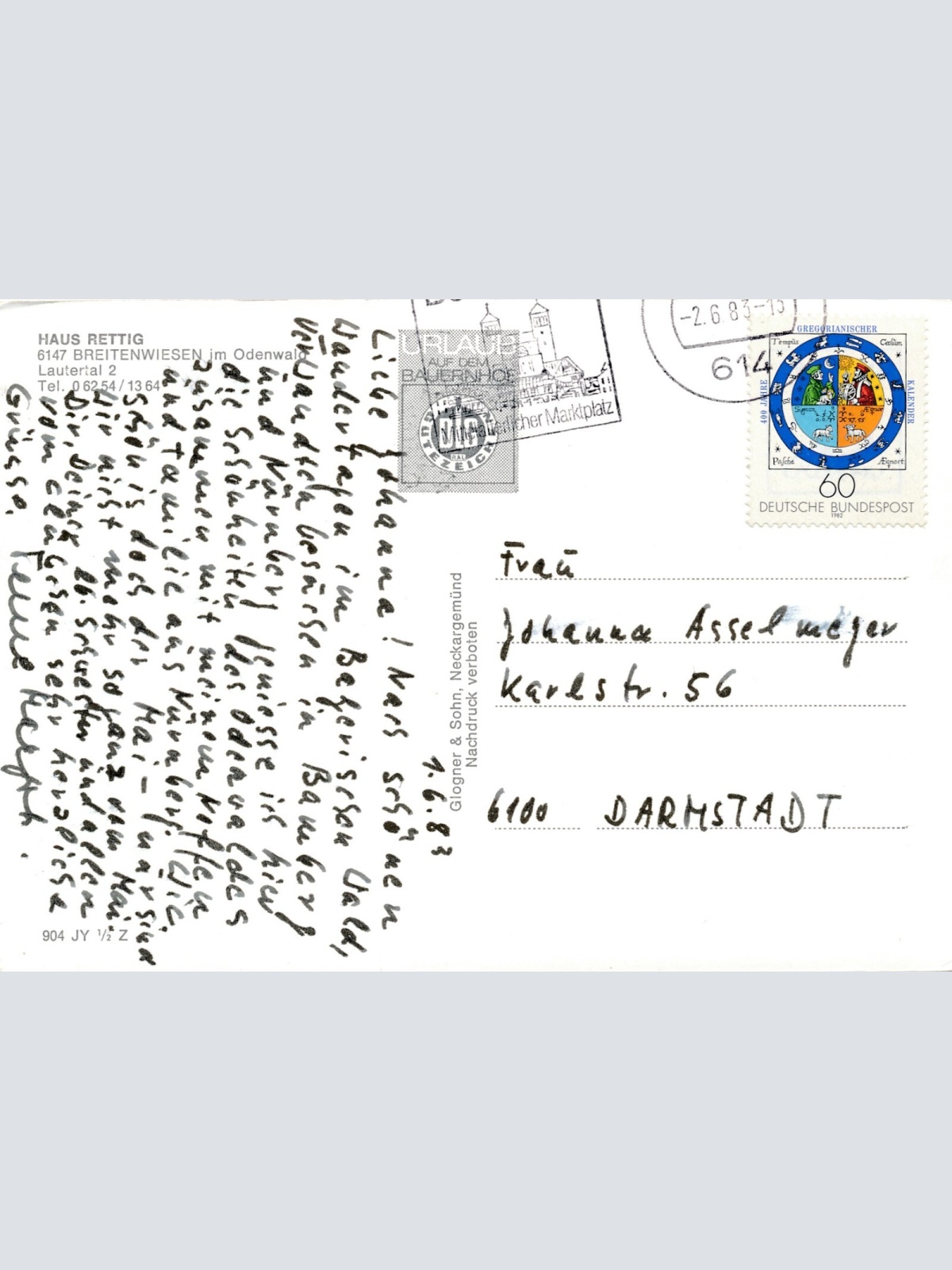 AK, Haus Rettig, Breitenwiesen im Odenwald, Hessen (S1714)