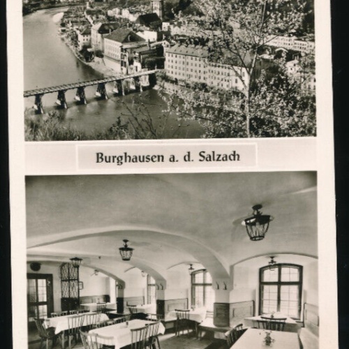 AK aus Burghausen an der Salzach mit Weinstube Pachler Oberösterreich (5862)