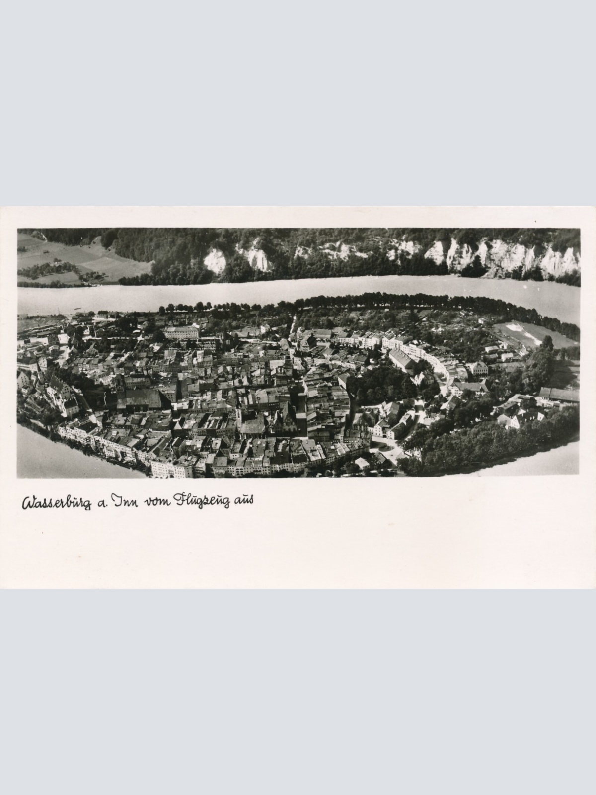 AK, Wasserburg am Inn, vom Flugzeug aus, Bayern (S1673)