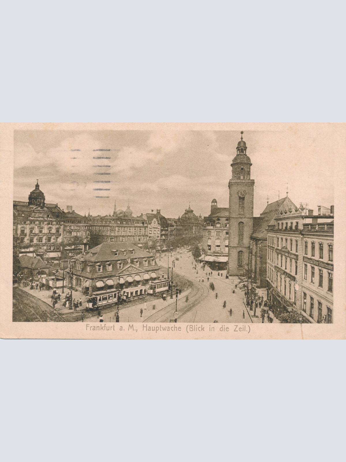 AK, Frankfurt am Main, Hauptwache, Blick in die Zeil, Hessen (S1665)