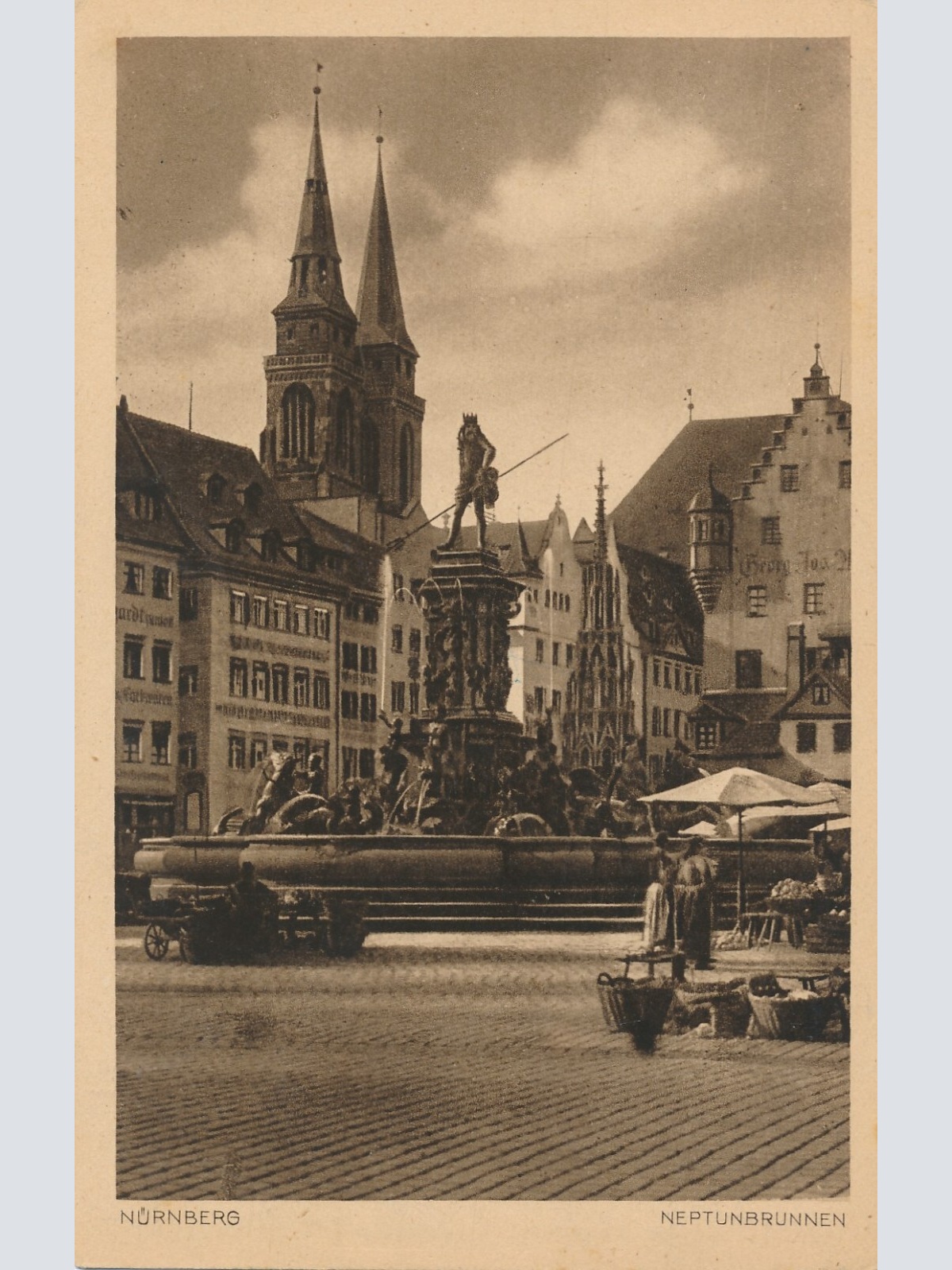 AK, Nürnberg, Neptunbrunnen, Bayern (S1668)