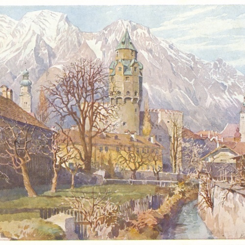 AK Künstlerserie Seefeld, Nr. 10, Solbad Hall bei Innsbruck, Tirol (S1550)