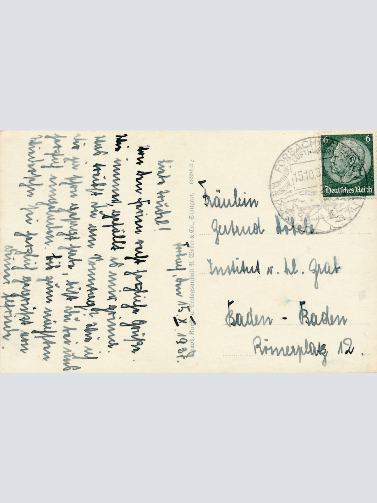 AK, Luftkurort Forbach im Schwarzwald, Baden-Württemberg (S1573)