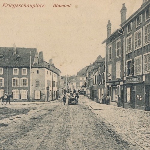 AK, Westlicher Kriegsschauplatz, Blamont, Frankreich (S1918)