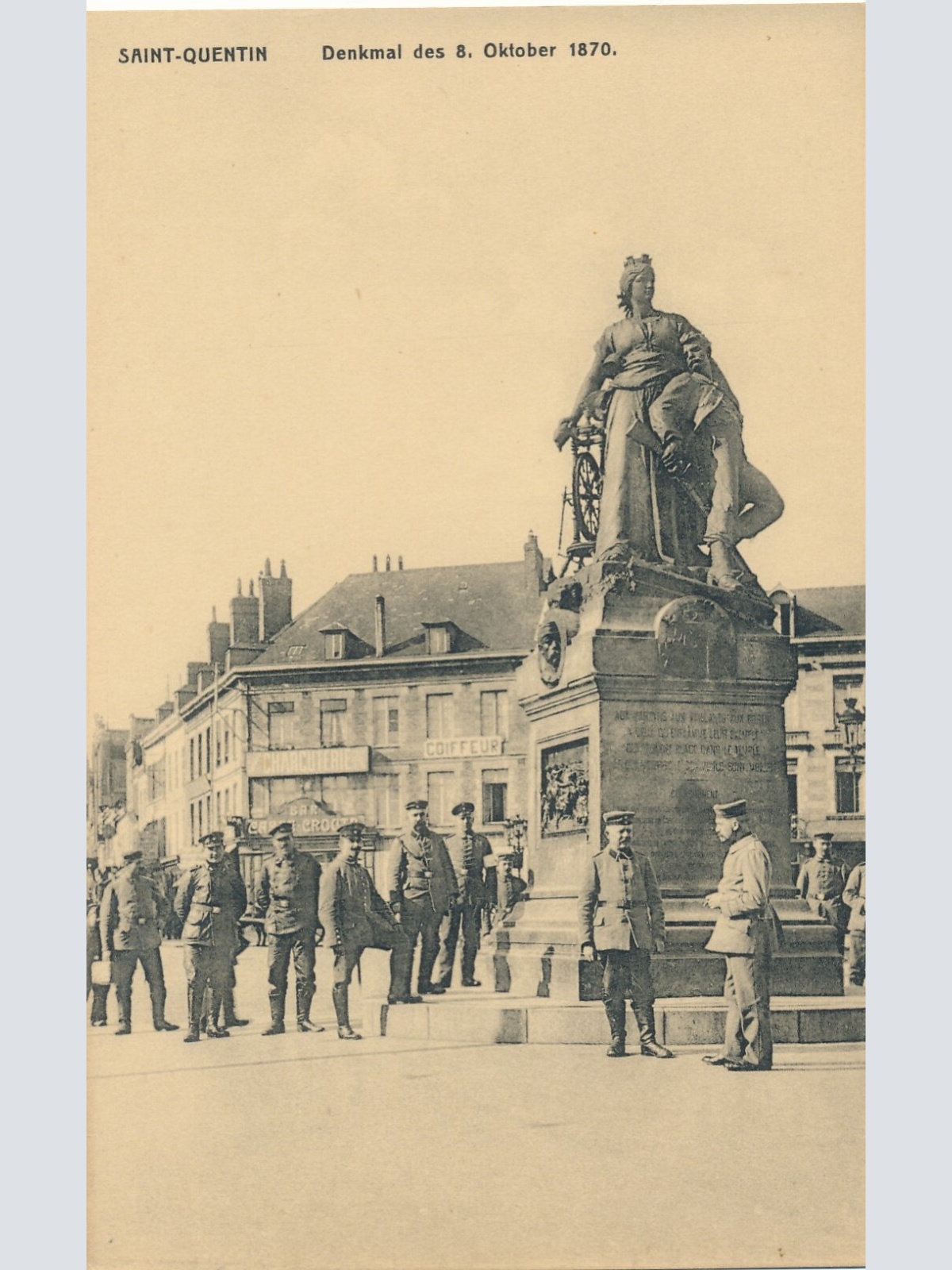 AK, Saint-Quentin, Denkmal des 8. Oktober 1870, Frankreich (S1920)