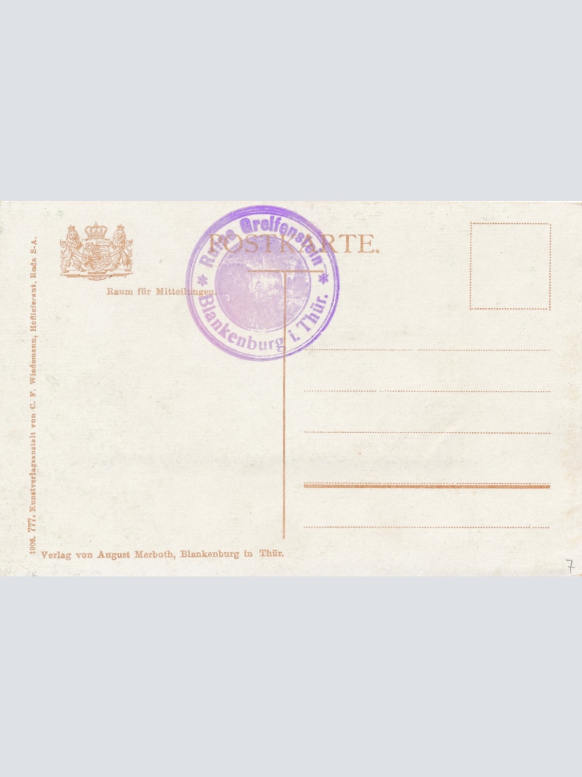 AK, Blankenburg, Schlosskapelle der Ruine Greifenstein, Thüringen (S1910)