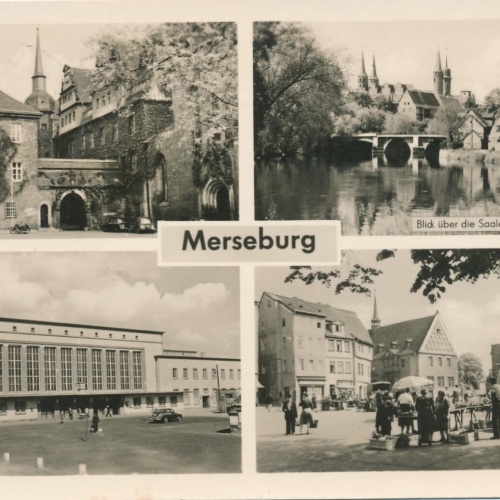 AK, Merseburg, Marktplatz, Sachsen-Anhalt (S1527)