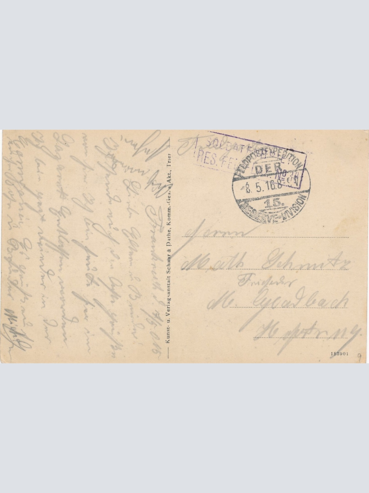 AK, Chavignon, Frankreich (S1914)