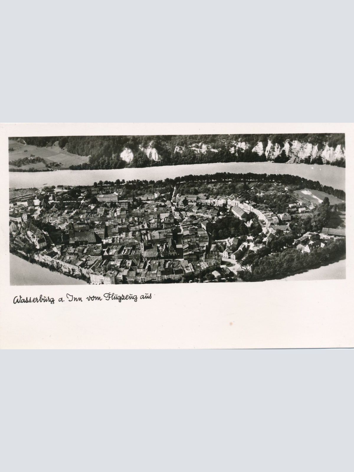 AK, Wasserburg am Inn vom Flugzeug aus, Bayern (S1534)
