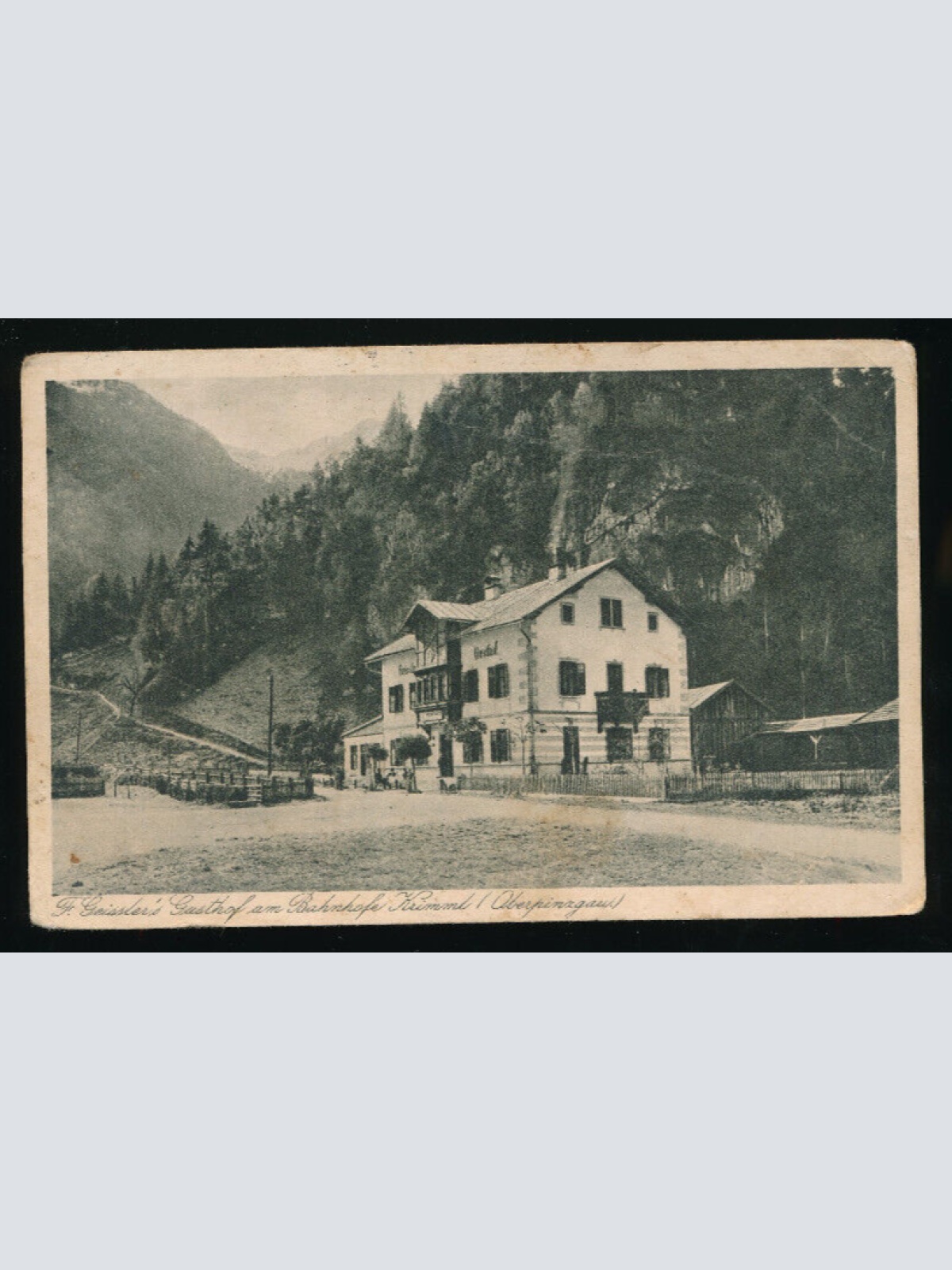 AK aus Krimml mit Geisslers Gasthof am Bahnhof Salzburg (5887)