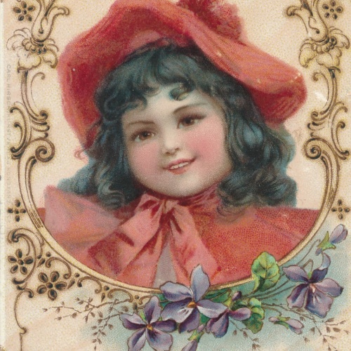 AK, Porträt von einem kleinen Mädchen (S1837)