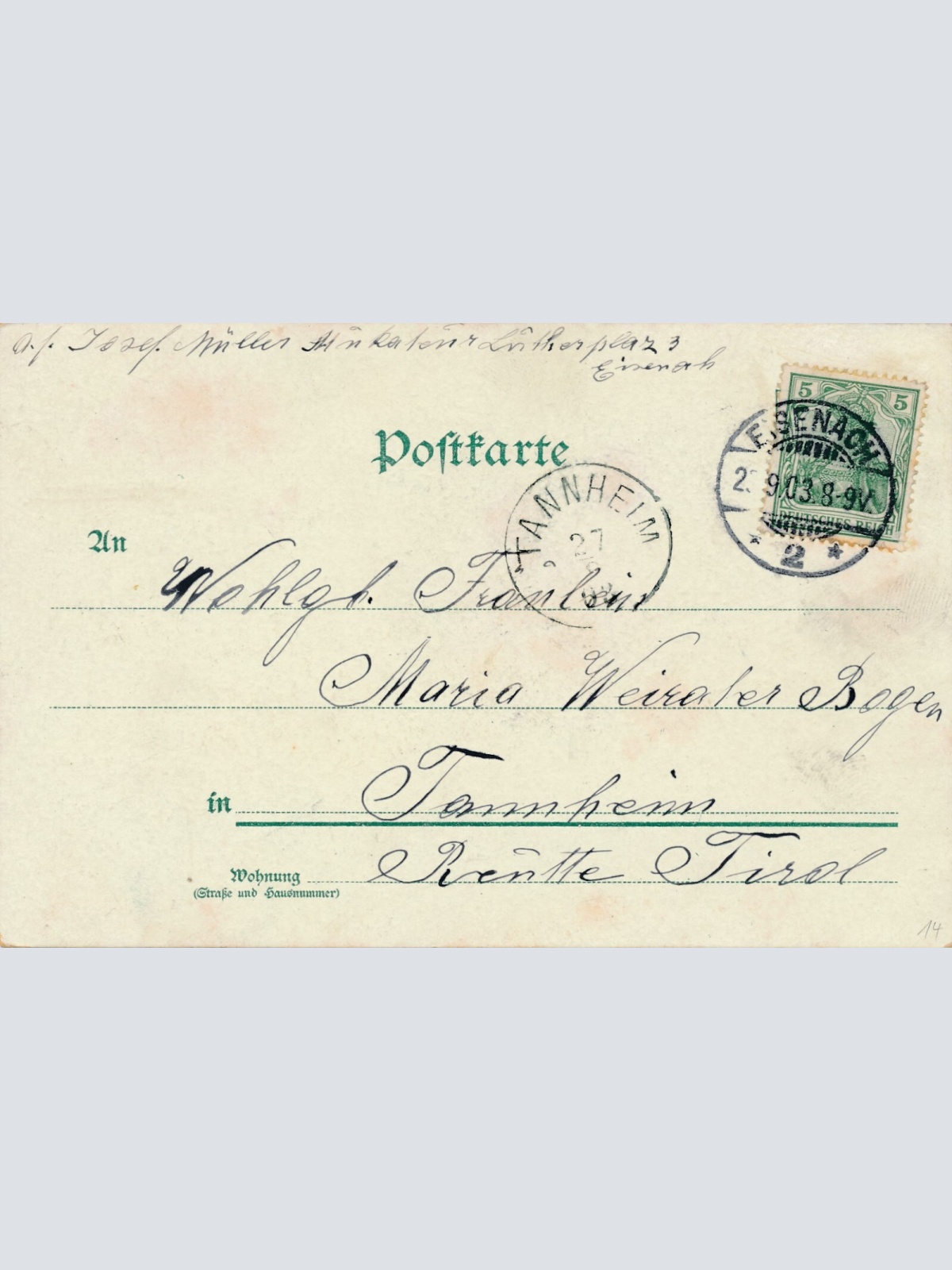 AK, Gruß von der Wartburg, Thüringen, Eisenach (S1856)