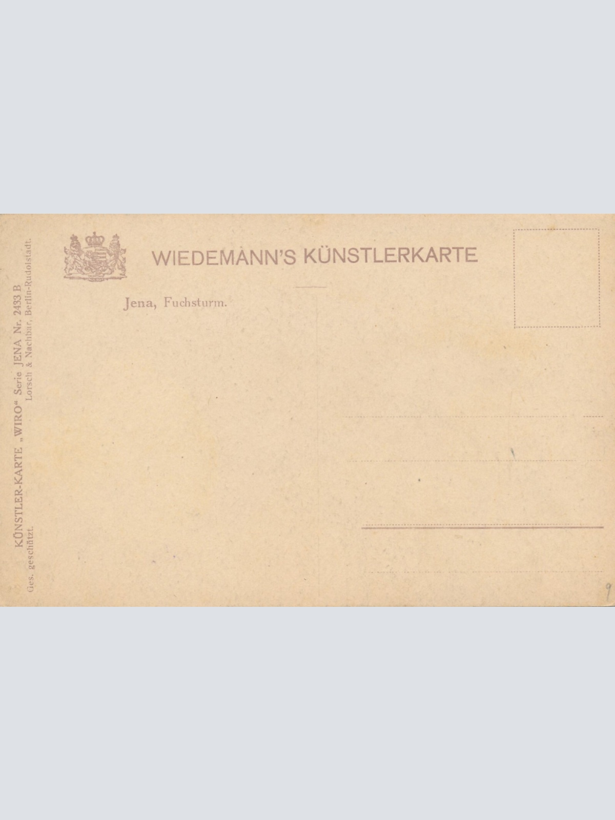 AK, Jena, Fuchsturm, Thüringen (S1857)