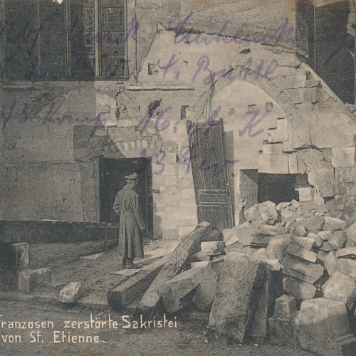 AK, Die von den Franzosen zerstörte Sakristei der Kirche von St. Etienne (S1993)