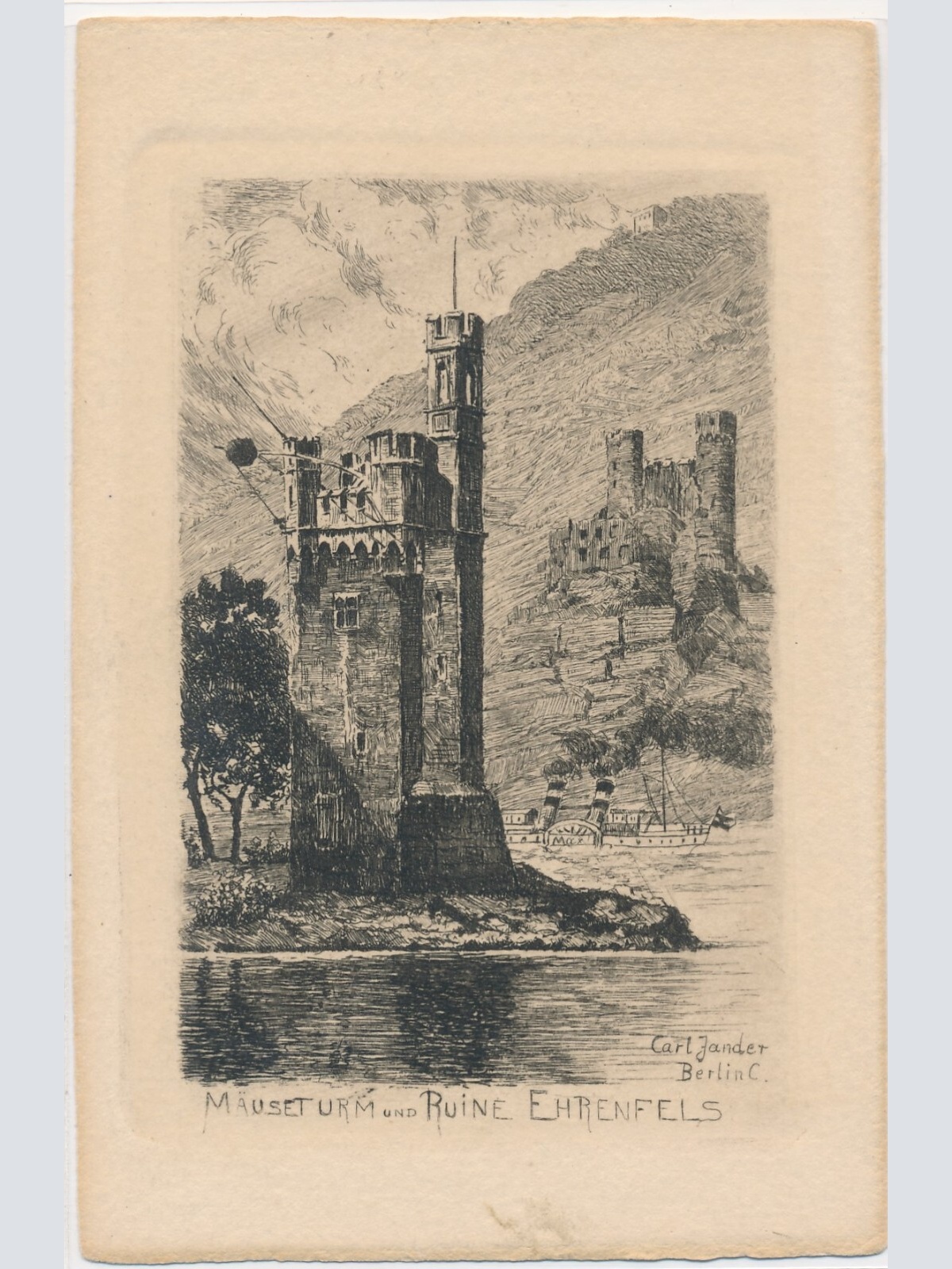 AK, Mäuseturm und Ruine Ehrenfels, Rheinland-Pfalz (S1951)