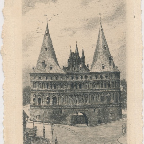 AK, Holstenthor zu Lübeck, Schleswig-Holstein  (S1937)