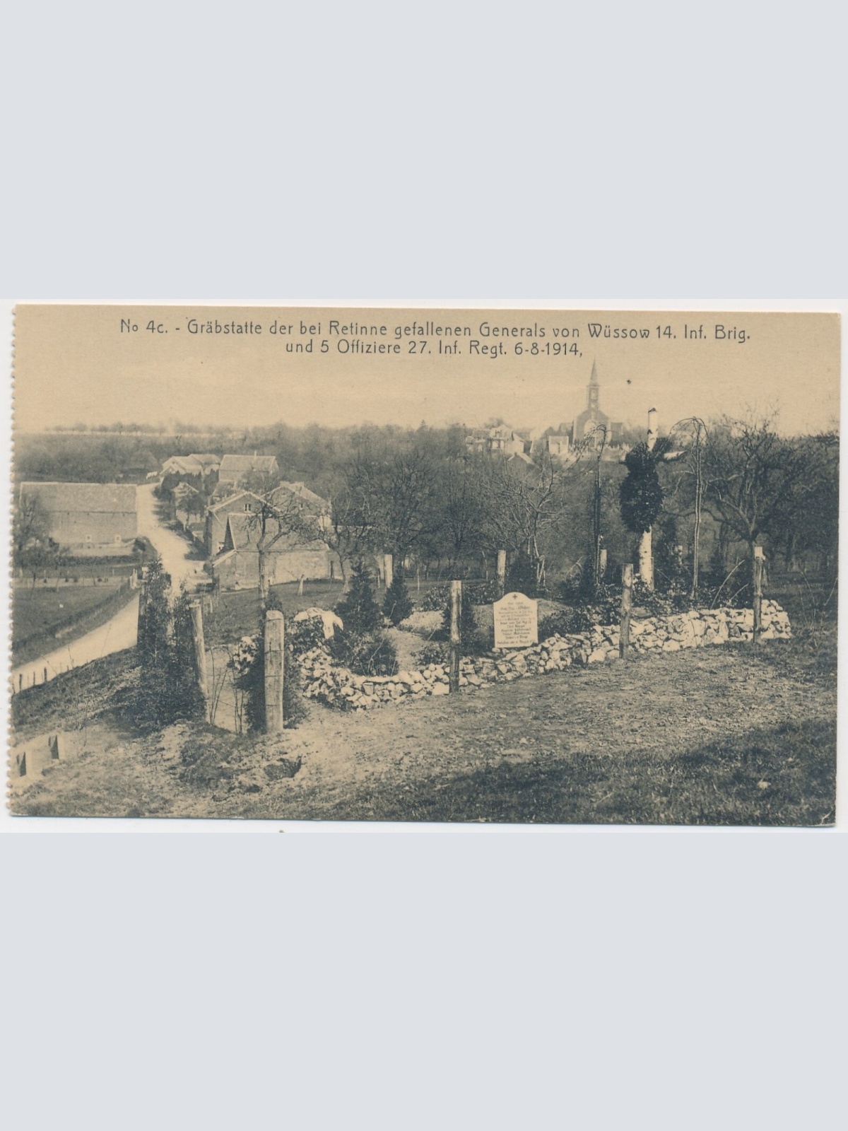AK, Grabstätte der bei Retinne gefallenen Generals von Wüssow, Belgien (S1975)