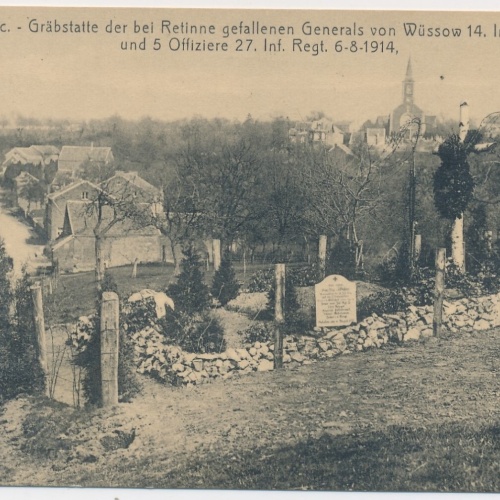 AK, Grabstätte der bei Retinne gefallenen Generals von Wüssow, Belgien (S1975)