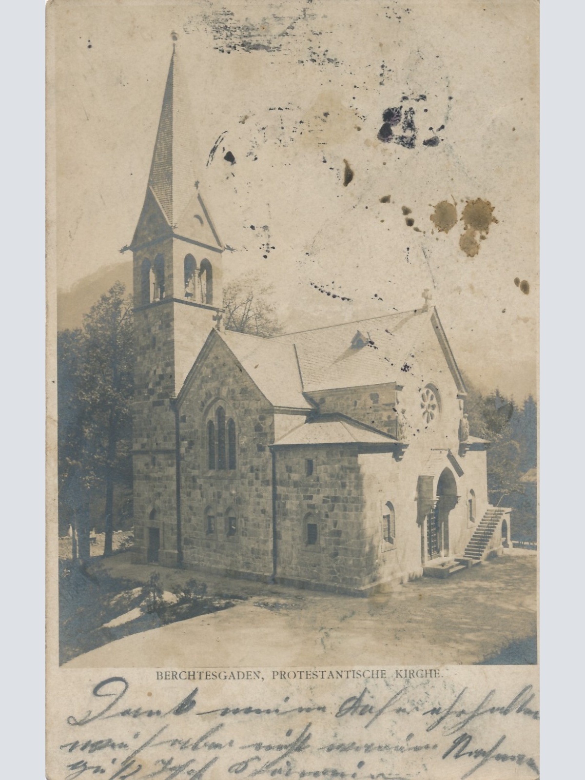 AK, Berchtesgaden, Protestantische Kirche, Bayern (S1778)