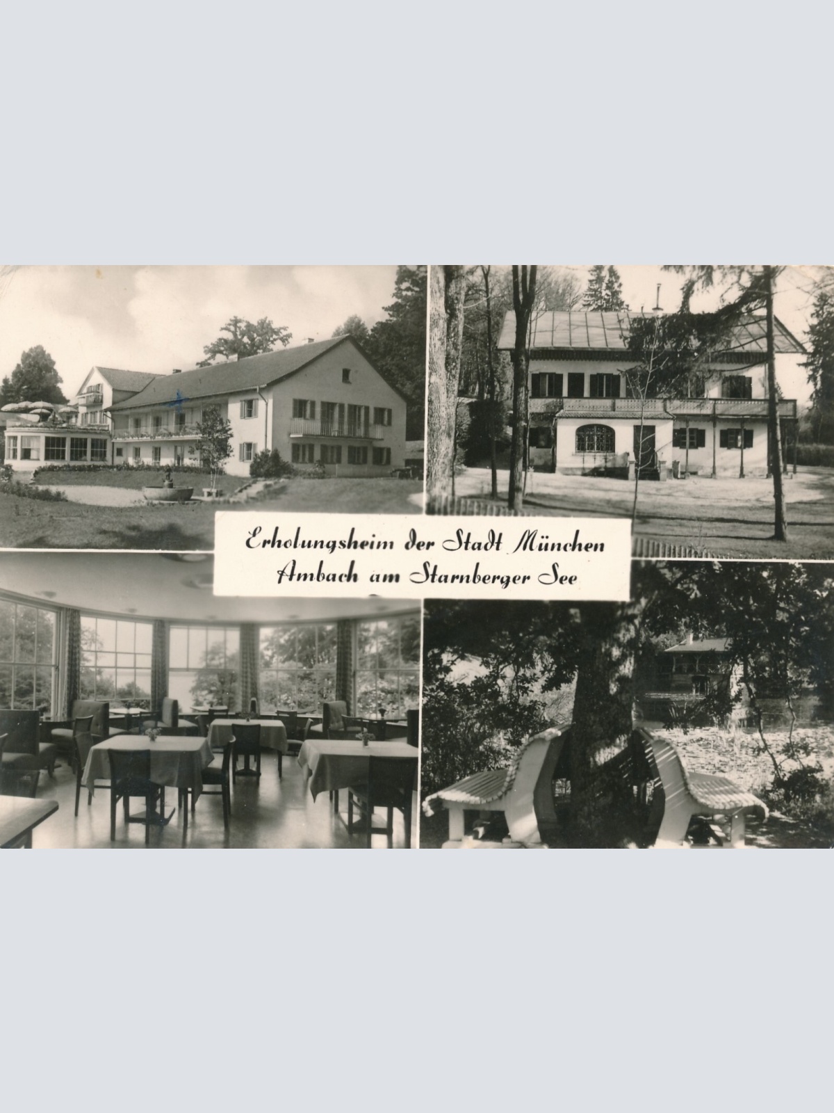 AK, Erholungsheim der Stadt München, Ambach am Starnberger See, Bayern (S1806)
