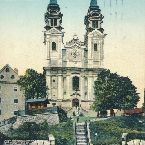 AK aus Linz mit Wallfahrtskirche am Pöstlingberg Oberösterreich (6299)