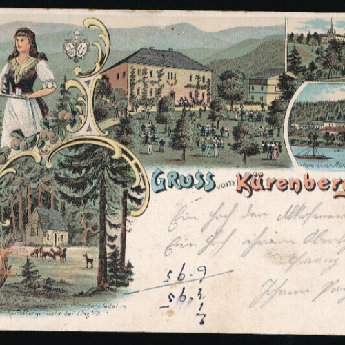 Litho - Karte gruss aus Kürenberg Oberösterreich (6036)