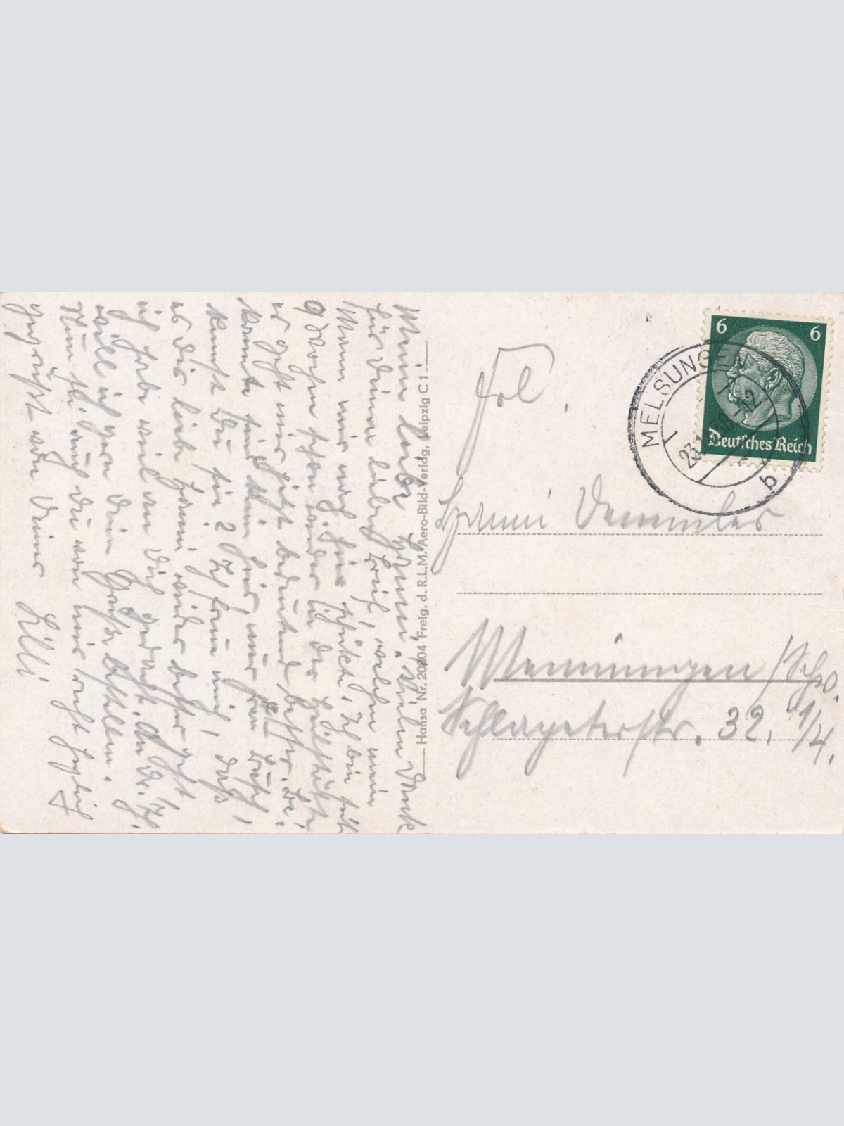 AK, Heilstätte Stadtwald b. Melsungen, Fliegeraufnahme, Hessen (S1737)