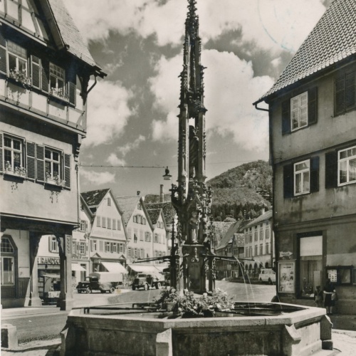 AK, Urach, Marktbrunnen, Baden-Württemberg (S1738)