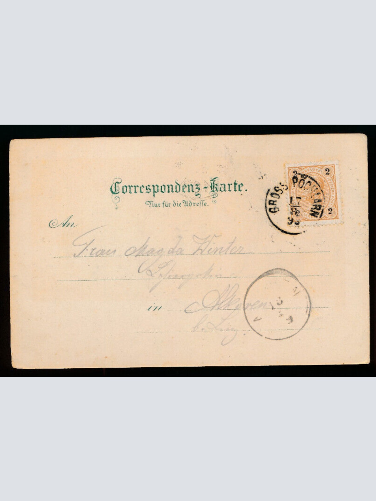 Litho - Karte - Mondschein - Karte gruss aus Pöchlarn Niederösterreich (5974)