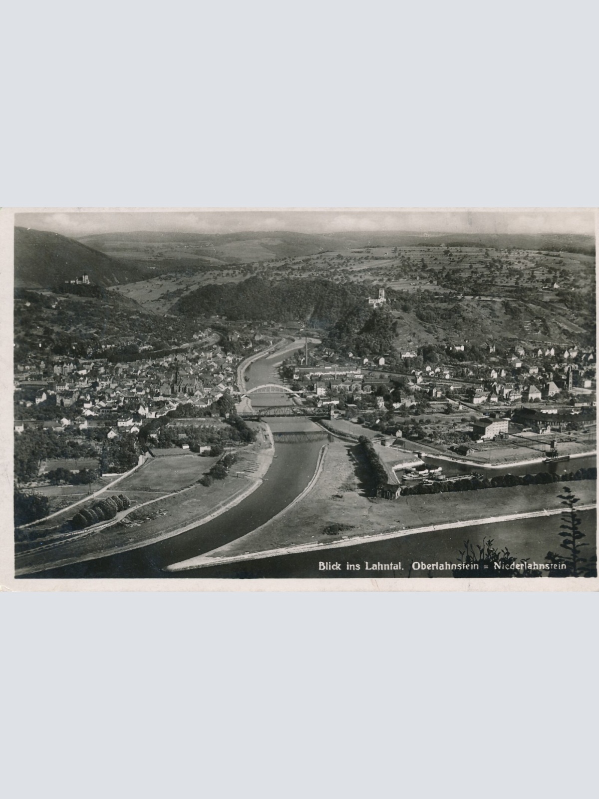 AK, Blick ins Lahntal, Oberlahnstein - Niederlahnstein, Rheinland-Pfalz (S1741)