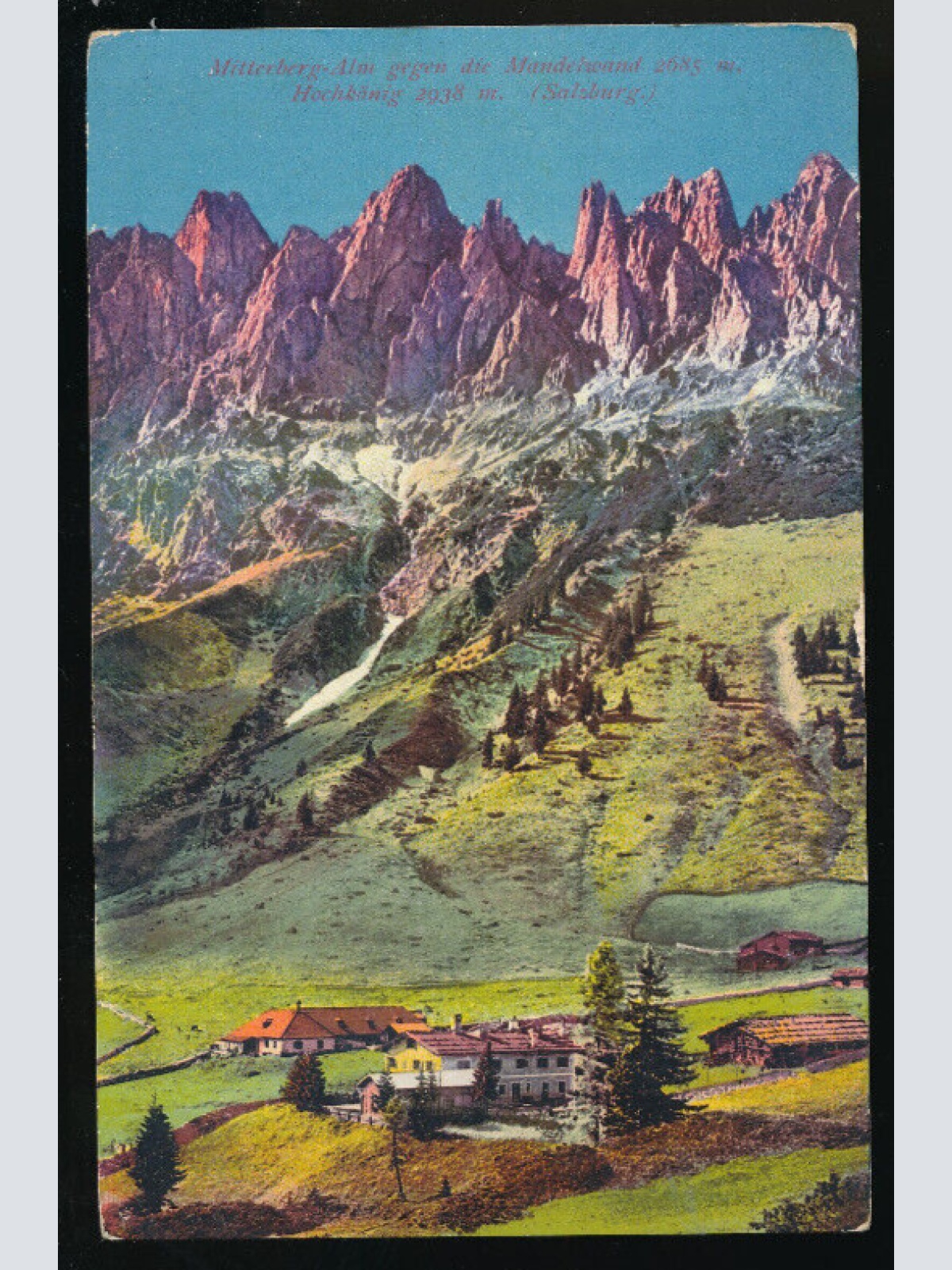 AK Mitterberg Alm gegen die Mandelwand Salzburg (5993)