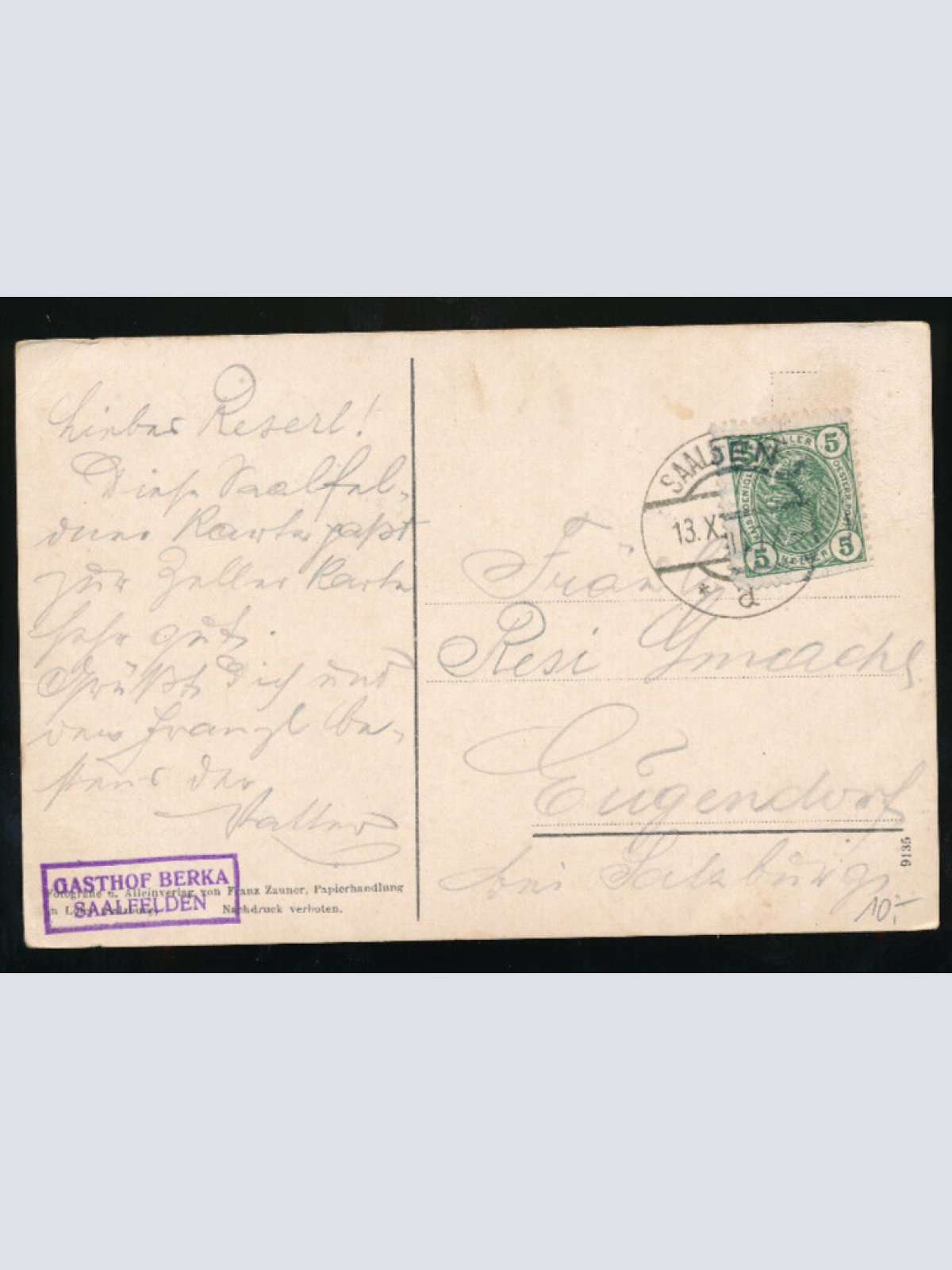 AK aus Saalfelden mit dem Steinernen Meer Salzburg (5996)