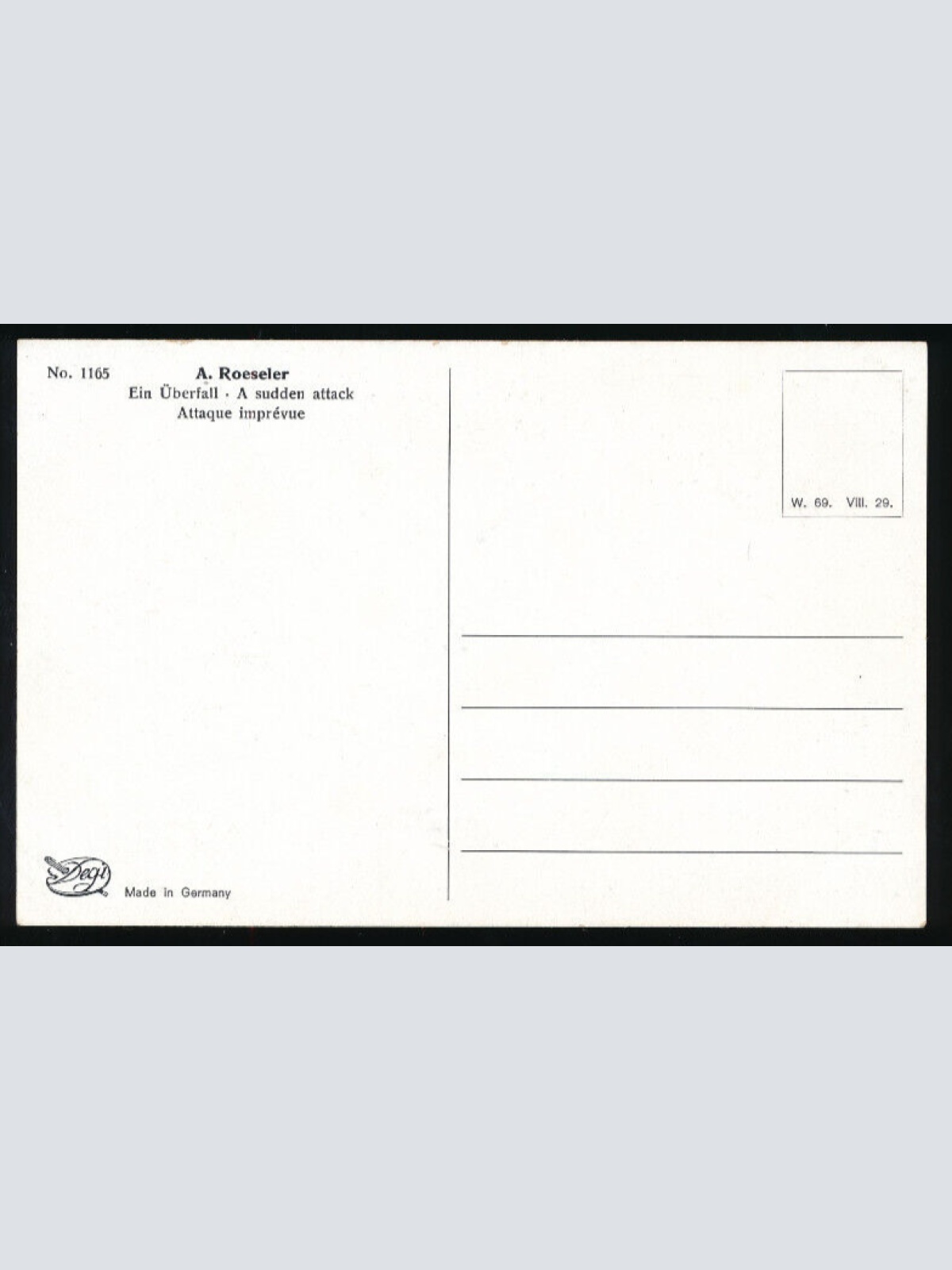 Motiv - Karte ein Überfall Dackel mit Baby (5967)