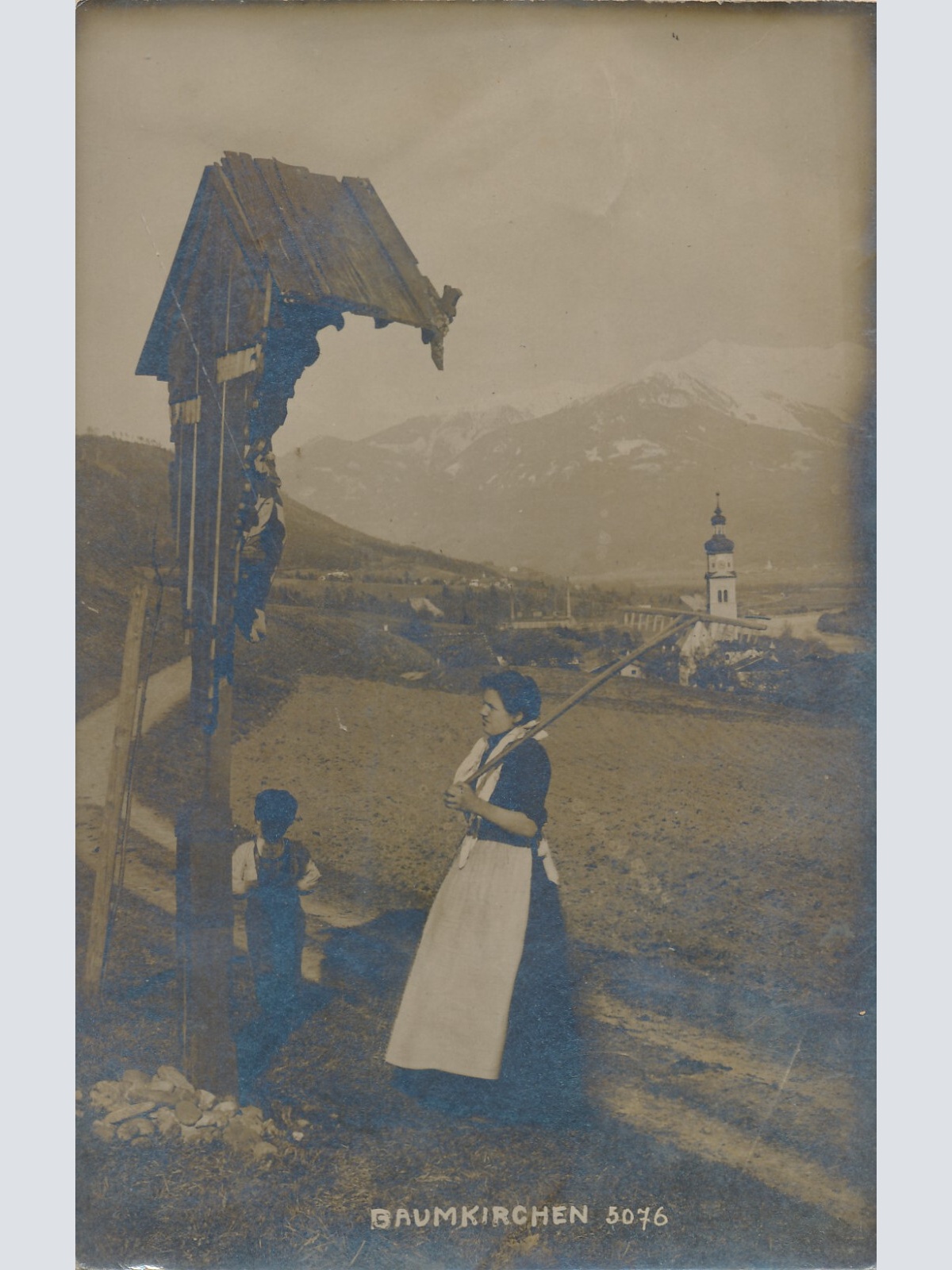 AK aus Baumkirchen Mutter mit Sohn Tirol (6222)