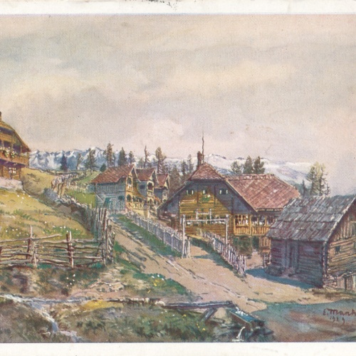 AK aus Sirnitz mit Alpenpension Hochrindl Kärnten (6223)