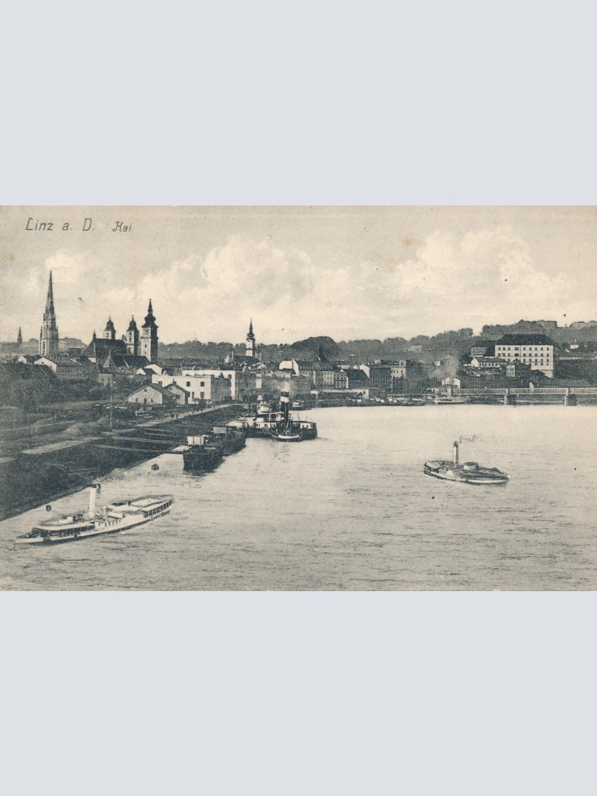 AK aus Linz mit Dampfer Oberösterreich (6322)