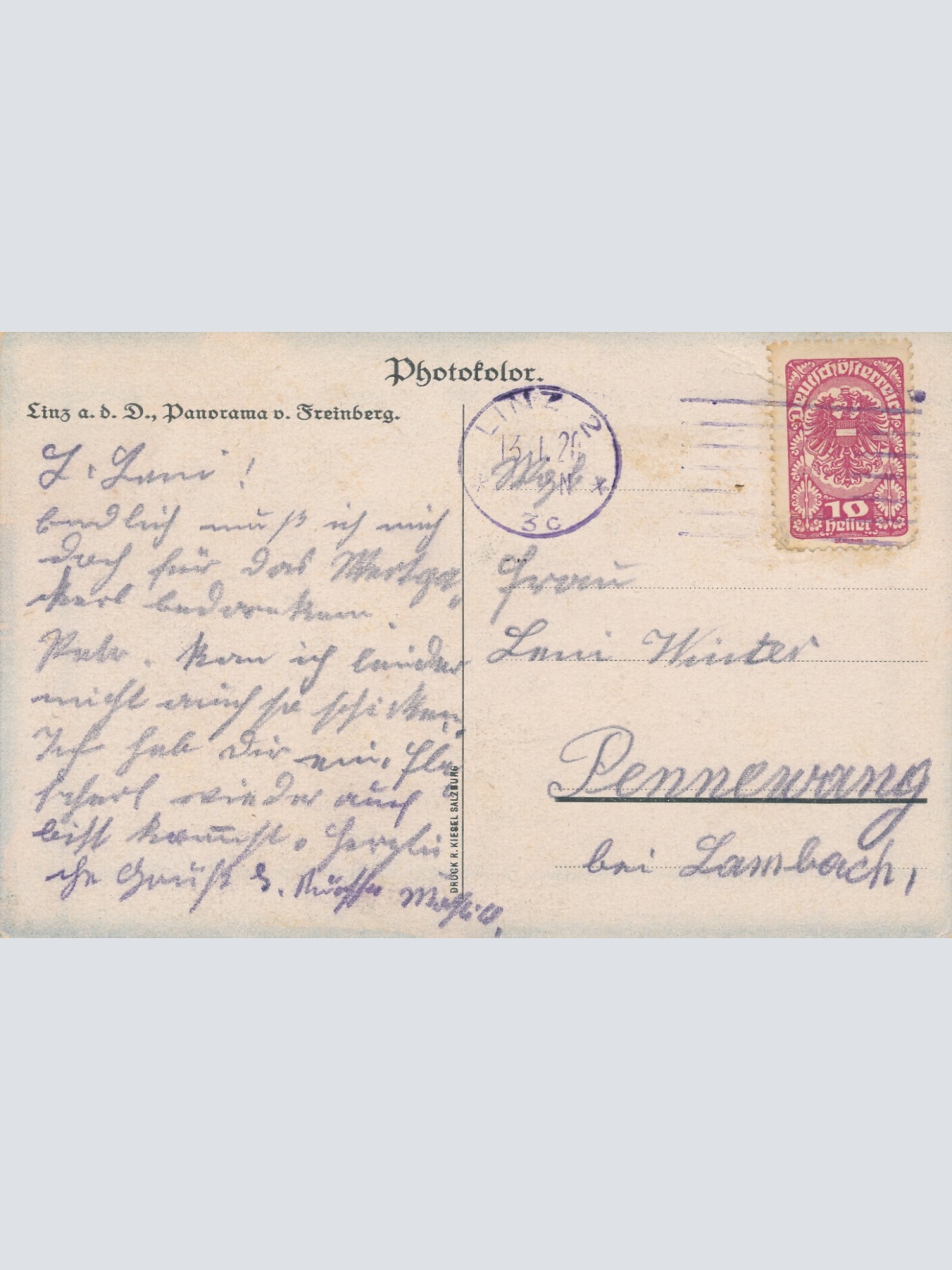 AK aus Linz an der Donau Oberösterreich (6323)