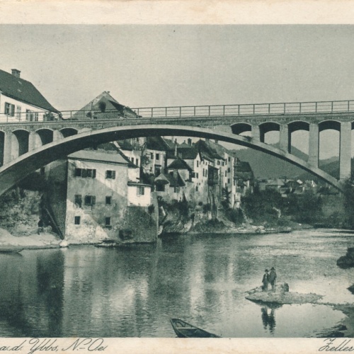 AK aus Waidhofen an der Ybbs mit Zeller Hochbrücke Niederösterreich (6340)