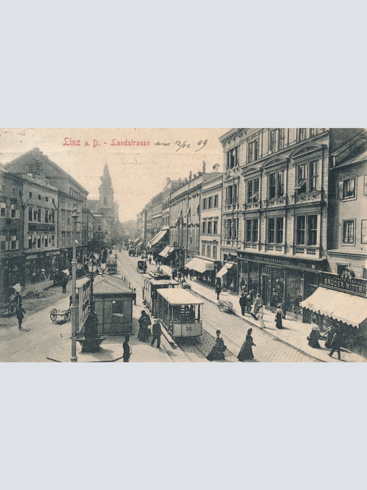 AK aus Linz an der Donau Landstrasse Oberösterreich (6327)