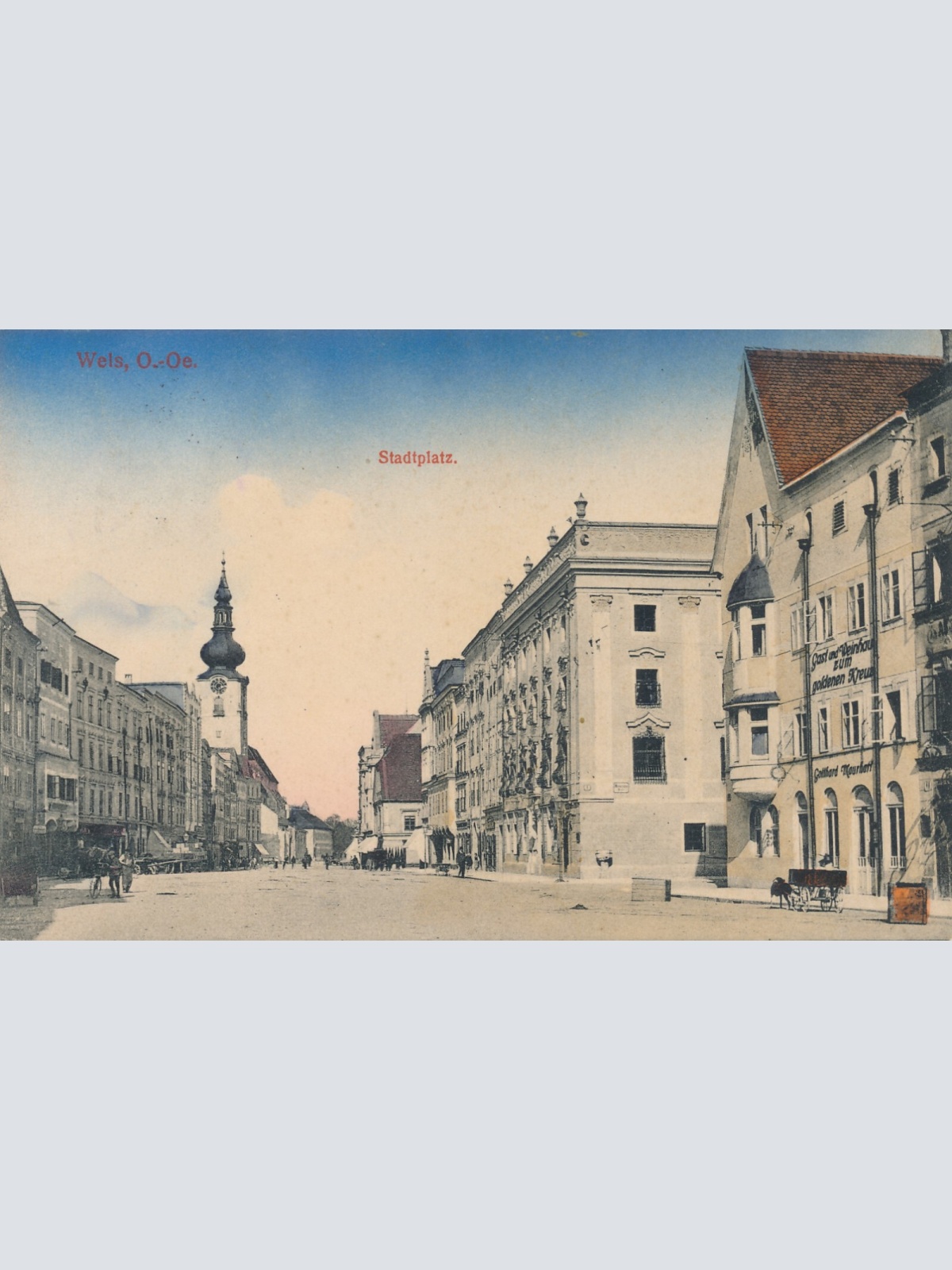 AK aus Wels Stadtplatz Oberösterreich (6148)