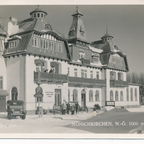 AK aus Mönichkirchen mit Oldtimer Niederösterreich (6895)