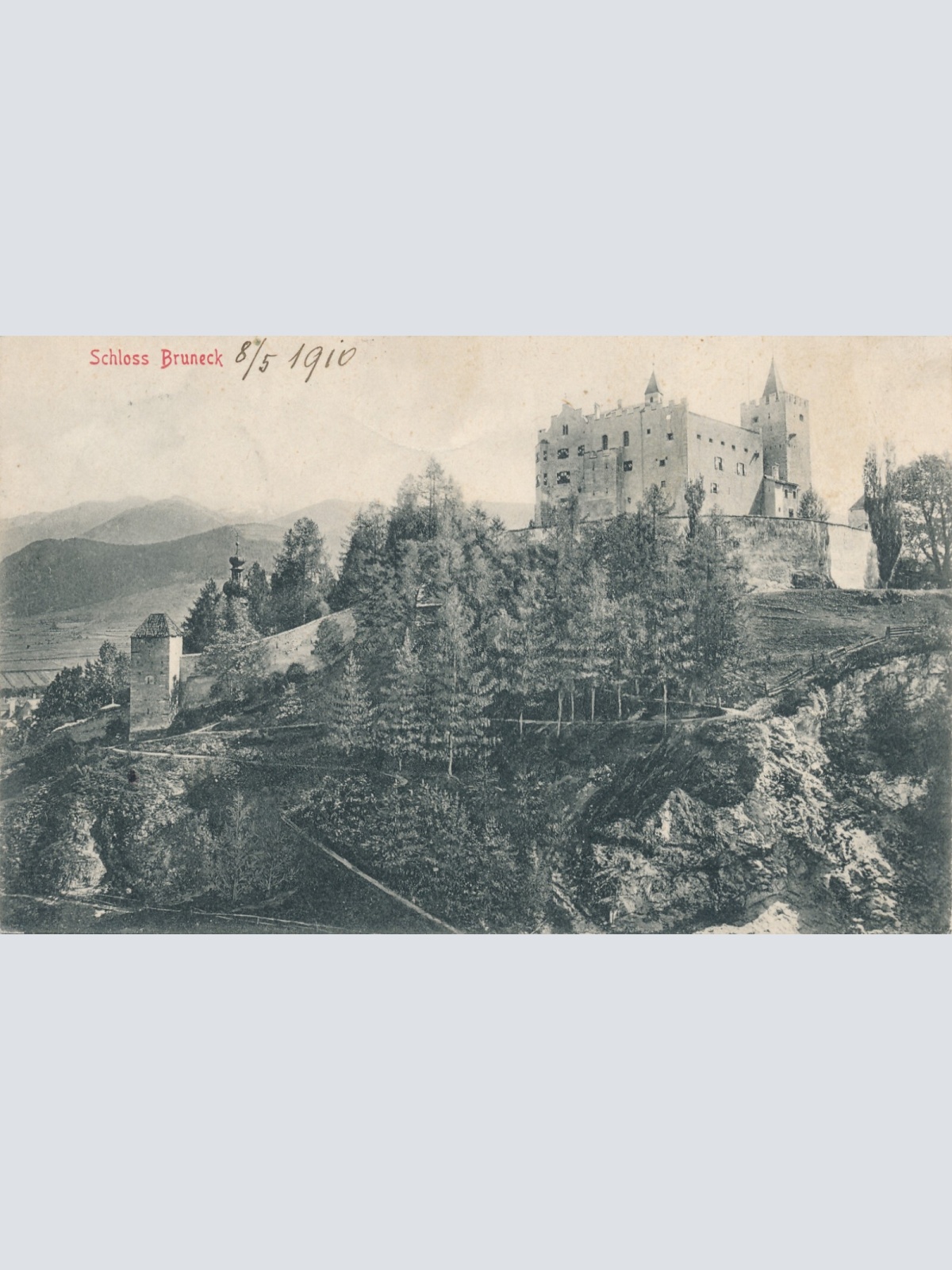 AK aus Bruneck mit Schloss Bruneck Italien (6212)