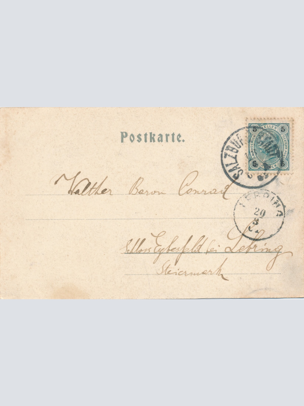 AK aus Salzburg mit Kaiserin Elisabeth - Denkmal Salzburg (6206)