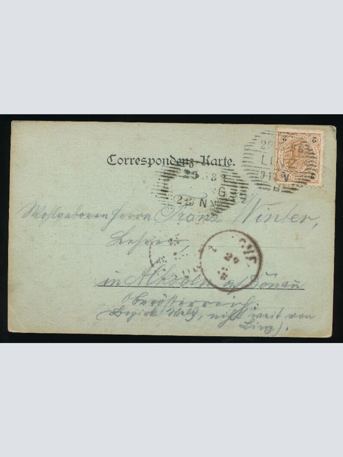 Mondschein - Karte gruss aus Urfahr - Linz Oberösterreich (6026)